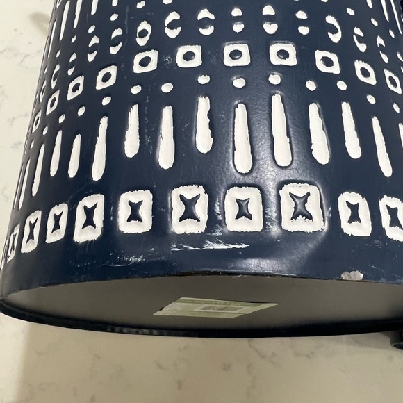 Navy and White Patterned Storage Baskets - Picture 3 of 10